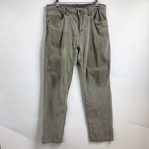 prAna Men's Sustainer Slim Fit Corduroy 5 Pocket Organic Cotton Pant Size 32x30